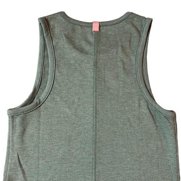LUNYA Restore Fitted Dress Humble Green Heather Sleeveless Stretch Comfy XS NEW - Picture 5 of 10